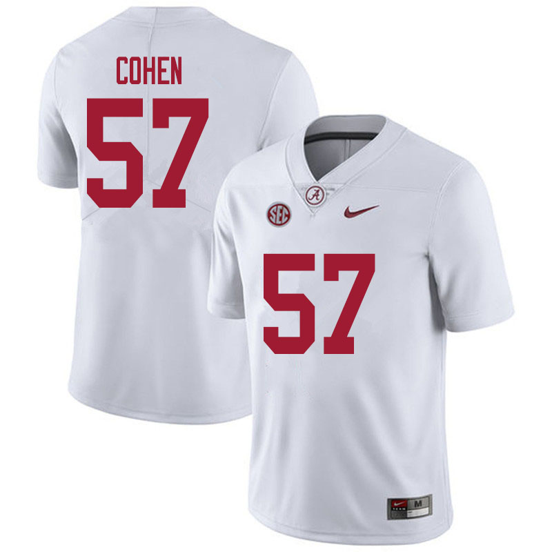 Alabama Crimson Tide Men's Javion Cohen #57 White NCAA Nike Authentic Stitched 2020 College Football Jersey UG16V61XZ